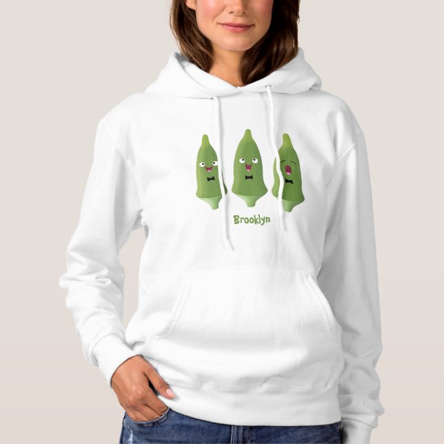 Camiseta Bela caricatura de okra (Frente)