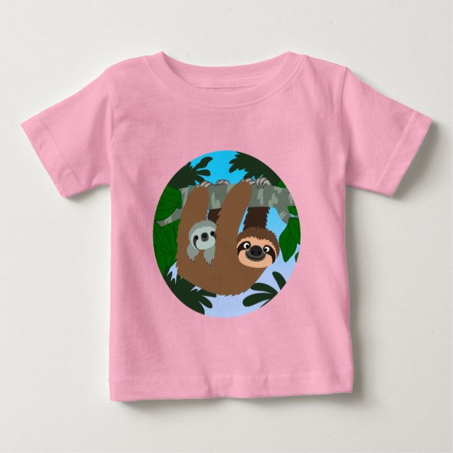 Camiseta Bela Caricatura Mãe Lama E Bebê (Frente)