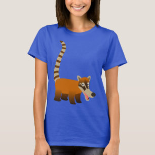 Camiseta Bela Caricatura Sorridente Camiseiros Coatimundi