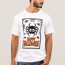 Camiseta Bela Cartoon Aranha Feliz Dia das Bruxas