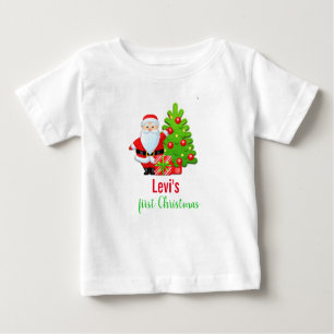 Camiseta Bela Cartoon de Natal Papai Noel