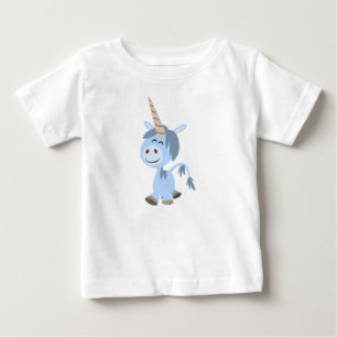 Camiseta Bela Cartoon Engraçada Unicorn Baby T Shirt