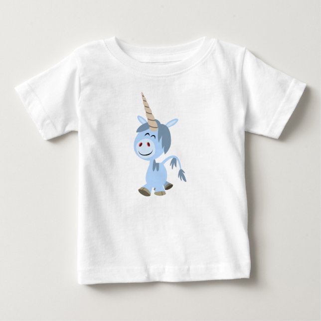 Camiseta Bela Cartoon Engraçada Unicorn Baby T Shirt (Frente)