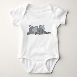 Camiseta Bela Cartoon Sneaky Elephant Baby