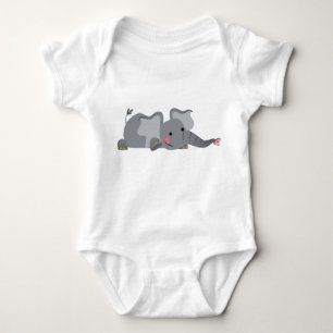 Camiseta Bela Cartoon Sneaky Elephant Baby