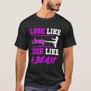 Camiseta Bela Chuva Como Um Kickboxe De Design Da Besta