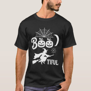 Camiseta Bela decoração de Halloween da bruxa da lua Design