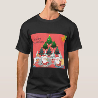Camiseta Bela Design de Natal Feliz