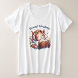 Camiseta Bela dormindo Kitten Docinho Sonhos Doce Decor de 
