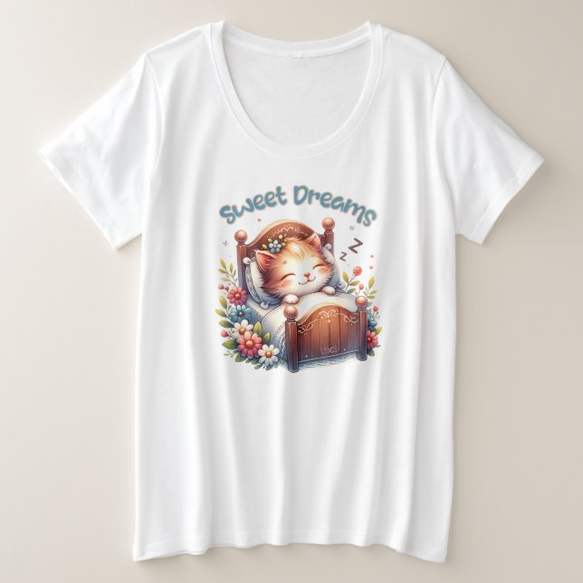 Camiseta Bela dormindo Kitten Docinho Sonhos Doce Decor de  (Frente do Design)