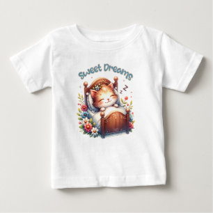 Camiseta Bela dormindo Kitten Docinho Sonhos Doce Decor de