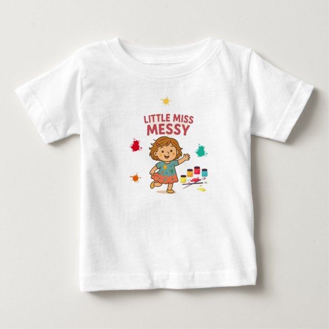 Camiseta Bela e Engraçada Tee Bebê - Pequena Senhorita Mens (Frente)