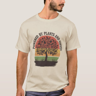Camiseta Bela e Moderna graças a Plantas e Café