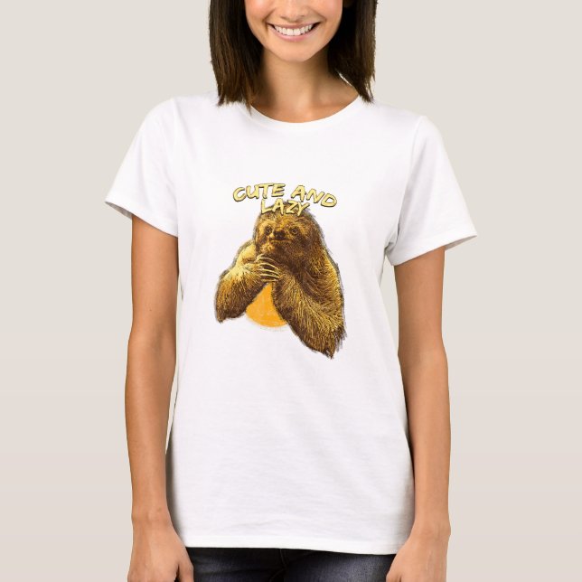 Camiseta Bela E Preguiçosa Memória Sloth 3 (Frente)