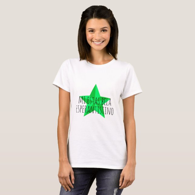 Camiseta Bela Esperantistino (Frente Completa)