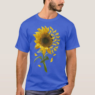 Camiseta Bela Flor de Cavalo de Girassol Equestre
