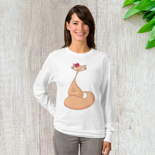 Camiseta Bela Gata Parecendo Lindas Mulheres de Capa Longa