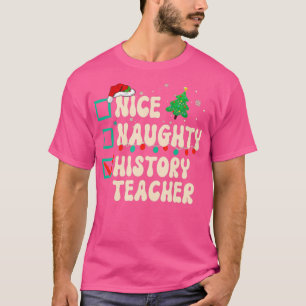 Camiseta Bela História Doida Professor Xmas List Papai Noel