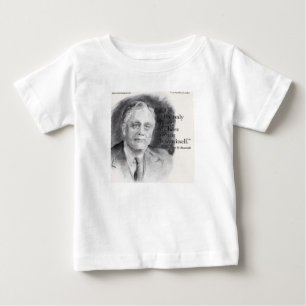 Camiseta Bela imagem de FDR e citação "Medo de Si Mesmo"