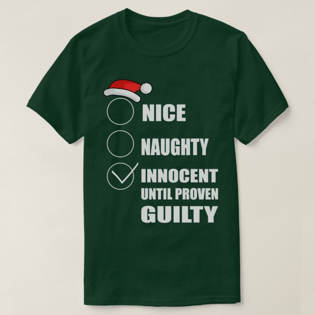 Camiseta Bela Inocente, até prova de culpa, Christma (Frente do Design)
