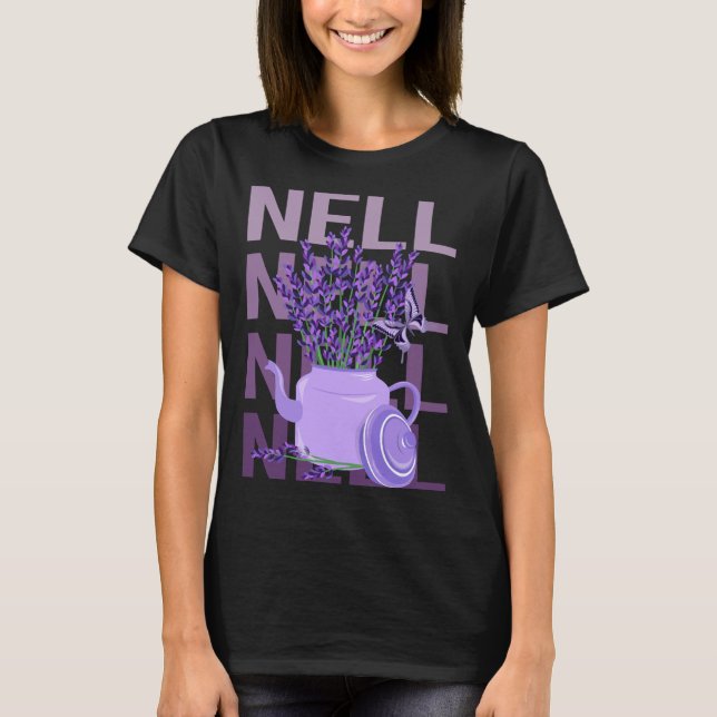 Camiseta Bela Lavanda - Nome da Nell (Frente)