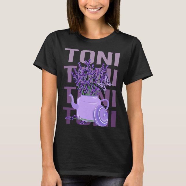 Camiseta Bela Lavanda - Nome Toni (Frente)