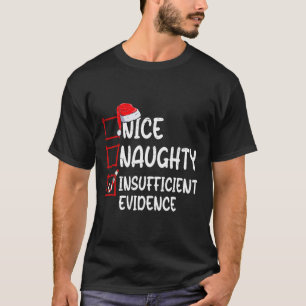 Camiseta Bela lista de natal de evidências insuficientes