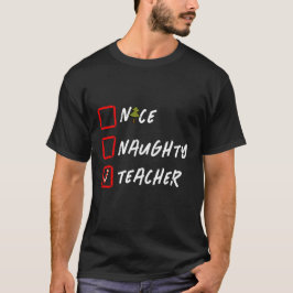 Camiseta Bela lista de Papais noeis de professores travesso