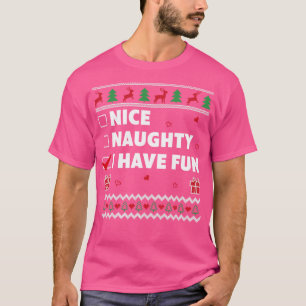 Camiseta Bela Lista Maldita Design de Natal Engraçado Eu Te