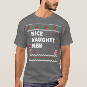 Camiseta Bela Lista Maldita Design de Natal Engraçado Meh