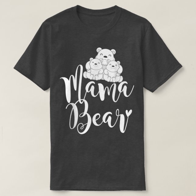 Camiseta Bela mãe bicho Urso Urso Urso Mamãe Mãe B (Frente do Design)