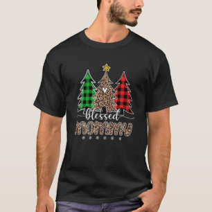 Camiseta Bela Mamãe Leopardo Pinheira de Natal Planta Verme