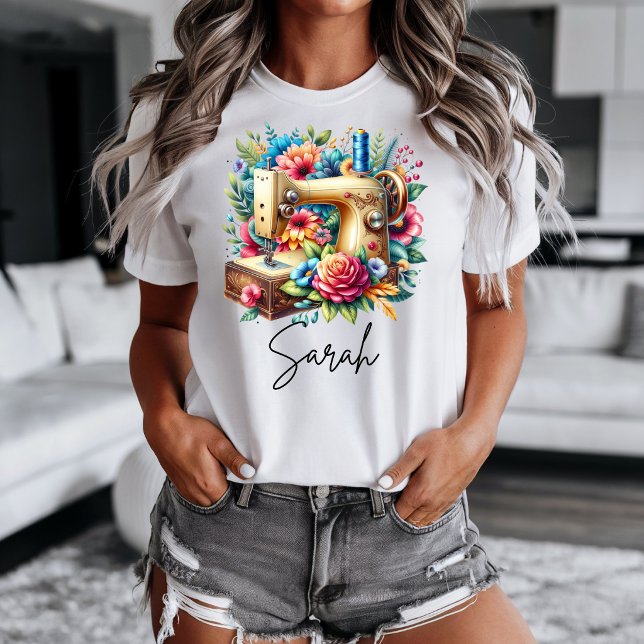 Camiseta Bela Máquina de Costura  (Sewing hobby gift t-shirt. )