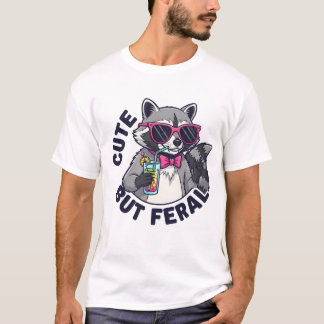 Camiseta Bela, Mas Feral Lixo Panda Raccoon