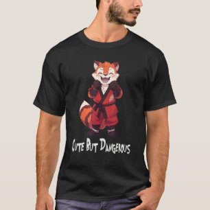 Camiseta Bela, Mas Perigosa, Engraçada Caratê De Panda Verm
