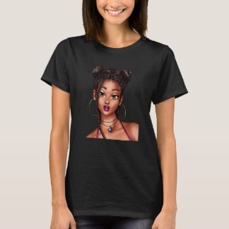 Camiseta Bela Menina Africana Mulher Negra