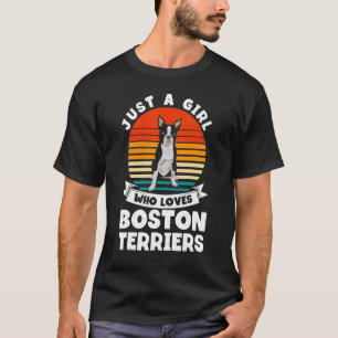 Camiseta Bela Menina Que Ama Boston Terriers