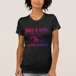 Camiseta Bela Menina Que Ama Galinha Gosta De Fome