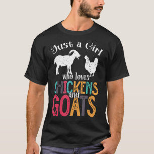 Camiseta Bela Menina Que Ama Galinha Gosta Farmer G