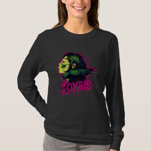 Camiseta Bela Menina Zumbi Zumbis Assustadores Monstro Le