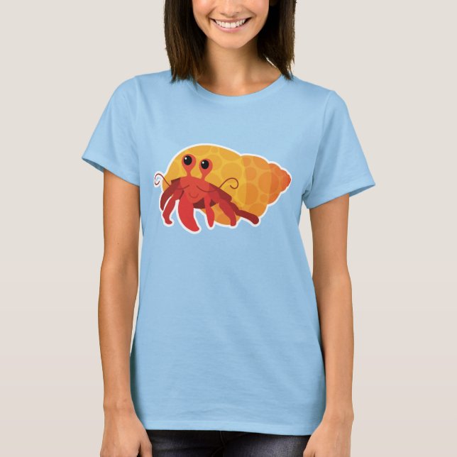 Camiseta Bela Mulher Caricatura Hermit Crab Tee (Frente)