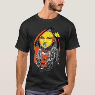 Camiseta BELA MULHER TRIBAL AFRICANA Rainha Natural Verdade