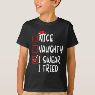 Camiseta Bela Noção Que Juro Tentei A Lista De Natal Xmas S