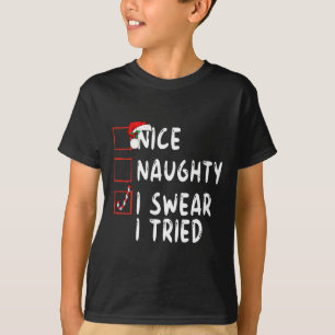 Camiseta Bela Noção Que Juro Tentei A Lista De Natal Xmas S