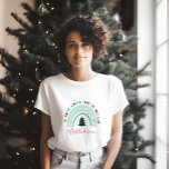 Camiseta Bela oferta de arco-íris de Natal<br><div class="desc">Os professores do arco-íris de Natal estão sempre na lista legal de presentes de camiseta fofinha.</div>