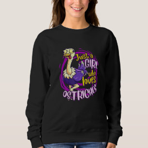 Camiseta Bela Ostrich Só Uma Menina Que Ama avestruzes