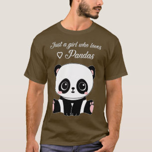 Camiseta Bela Panda Apenas Uma Menina Que Ama Pandas