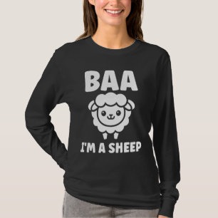 Camiseta Bela pequena ovelha cita animais simples baa i m a