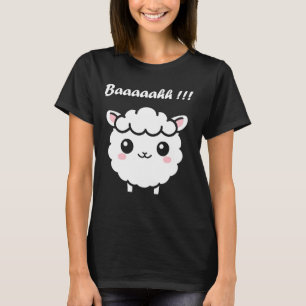 Camiseta Bela pequena ovelha cita animais simples Baaaaahh 