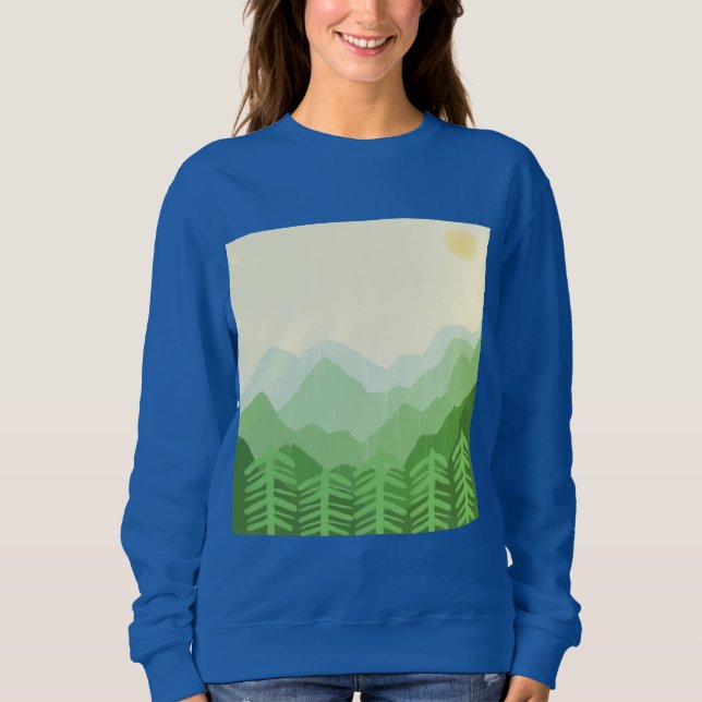 Camiseta bela pintura paisagística (Frente)
